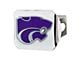 Hitch Cover with Kansas State University Logo; Chrome (Universal; Some Adaptation May Be Required)