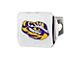 Hitch Cover with LSU Logo; Chrome (Universal; Some Adaptation May Be Required)