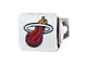 Hitch Cover with Miami Heat Logo; Chrome (Universal; Some Adaptation May Be Required)