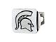 Hitch Cover with Michigan State University Logo; Chrome (Universal; Some Adaptation May Be Required)