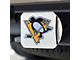 Hitch Cover with Pittsburgh Penguins Logo; Chrome (Universal; Some Adaptation May Be Required)