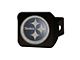 Hitch Cover with Pittsburgh Steelers Logo; Black (Universal; Some Adaptation May Be Required)