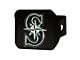 Hitch Cover with Seattle Mariners Logo; Black (Universal; Some Adaptation May Be Required)