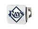 Hitch Cover with Tampa Bay Rays Logo; Chrome (Universal; Some Adaptation May Be Required)