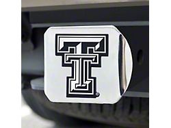 Hitch Cover with Texas Tech University Logo; Chrome (Universal; Some Adaptation May Be Required)