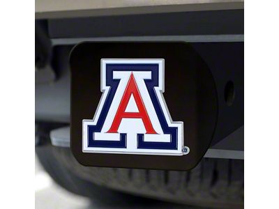 Hitch Cover with University of Arizona Logo; Red (Universal; Some Adaptation May Be Required)