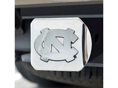 Hitch Cover with University of North Carolina Logo; Chrome (Universal; Some Adaptation May Be Required)