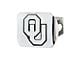 Hitch Cover with University of Oklahoma Logo; Chrome (Universal; Some Adaptation May Be Required)