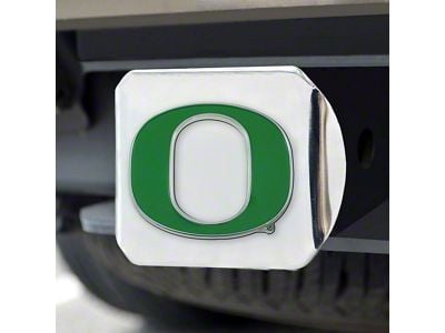 Hitch Cover with University of Oregon Logo; Chrome (Universal; Some Adaptation May Be Required)