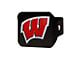 Hitch Cover with University of Wisconsin Logo; Red (Universal; Some Adaptation May Be Required)