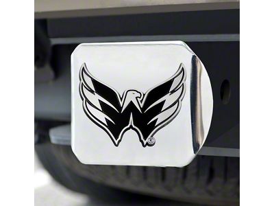 Hitch Cover with Washington Capitals Logo; Chrome (Universal; Some Adaptation May Be Required)