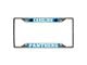 License Plate Frame with Carolina Panthers Logo; Black (Universal; Some Adaptation May Be Required)