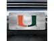 License Plate with University of Miami Logo; Stainless Steel (Universal; Some Adaptation May Be Required)