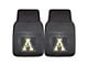 Vinyl Front Floor Mats with Appalachian State University Logo; Black (Universal; Some Adaptation May Be Required)