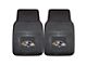 Vinyl Front Floor Mats with Baltimore Ravens Logo; Black (Universal; Some Adaptation May Be Required)