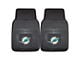 Vinyl Front Floor Mats with Miami Dolphins Logo; Black (Universal; Some Adaptation May Be Required)