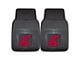 Vinyl Front Floor Mats with Washington State University Logo; Black (Universal; Some Adaptation May Be Required)