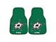 Carpet Front Floor Mats with Dallas Stars Logo; Green (Universal; Some Adaptation May Be Required)