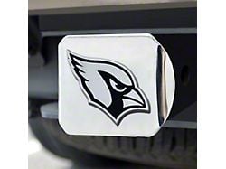 Hitch Cover with Arizona Cardinals Logo; Chrome (Universal; Some Adaptation May Be Required)