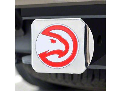 Hitch Cover with Atlanta Hawks Logo; Chrome (Universal; Some Adaptation May Be Required)