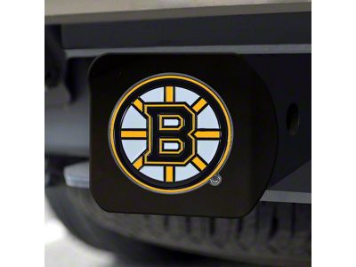 Hitch Cover with Boston Bruins Logo; Black (Universal; Some Adaptation May Be Required)