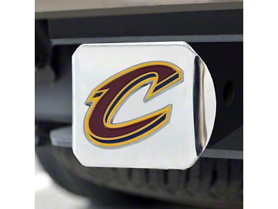 Hitch Cover with Cleveland Cavaliers Logo; Chrome (Universal; Some Adaptation May Be Required)