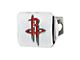 Hitch Cover with Houston Rockets Logo; Chrome (Universal; Some Adaptation May Be Required)