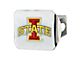 Hitch Cover with Iowa State University Logo; Chrome (Universal; Some Adaptation May Be Required)