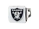 Hitch Cover with Las Vegas Raiders Logo; Black (Universal; Some Adaptation May Be Required)