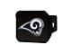 Hitch Cover with Los Angeles Rams Logo; Black (Universal; Some Adaptation May Be Required)