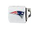 Hitch Cover with New England Patriots Logo; Blue (Universal; Some Adaptation May Be Required)