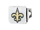 Hitch Cover with New Orleans Saints Logo; Gold (Universal; Some Adaptation May Be Required)