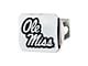 Hitch Cover with Ole Miss Logo; Chrome (Universal; Some Adaptation May Be Required)