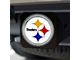 Hitch Cover with Pittsburgh Steelers Logo; White (Universal; Some Adaptation May Be Required)