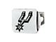 Hitch Cover with San Antonio Spurs Logo; Chrome (Universal; Some Adaptation May Be Required)