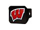 Hitch Cover with University of Wisconsin Logo; Red (Universal; Some Adaptation May Be Required)