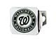 Hitch Cover with Washington Nationals Logo; Chrome (Universal; Some Adaptation May Be Required)