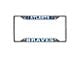 License Plate Frame with Atlanta Braves Logo; Navy (Universal; Some Adaptation May Be Required)