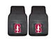 Vinyl Front Floor Mats with Stanford University Logo; Black (Universal; Some Adaptation May Be Required)