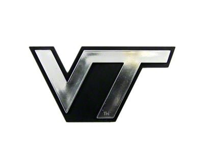 Virginia Tech Molded Emblem; Chrome (Universal; Some Adaptation May Be Required)