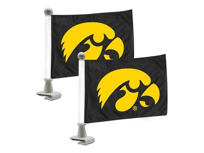 Ambassador Flags with University of Iowa Logo; Black (Universal; Some Adaptation May Be Required)