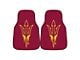 Carpet Front Floor Mats with Arizona State University Logo; Maroon (Universal; Some Adaptation May Be Required)