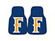 Carpet Front Floor Mats with Cal State-Fullerton Logo; Blue (Universal; Some Adaptation May Be Required)