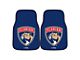 Carpet Front Floor Mats with Florida Panthers Logo; Blue (Universal; Some Adaptation May Be Required)