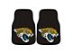 Carpet Front Floor Mats with Jacksonville Jaguars Logo; Black (Universal; Some Adaptation May Be Required)