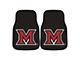 Carpet Front Floor Mats with Miami of Ohio Logo; Black (Universal; Some Adaptation May Be Required)