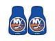 Carpet Front Floor Mats with New York Islanders Logo; Blue (Universal; Some Adaptation May Be Required)