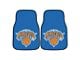 Carpet Front Floor Mats with New York Knicks Logo; Blue (Universal; Some Adaptation May Be Required)