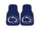 Carpet Front Floor Mats with Penn State University Logo; Navy (Universal; Some Adaptation May Be Required)