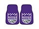 Carpet Front Floor Mats with Sacramento Kings Logo; Purple (Universal; Some Adaptation May Be Required)